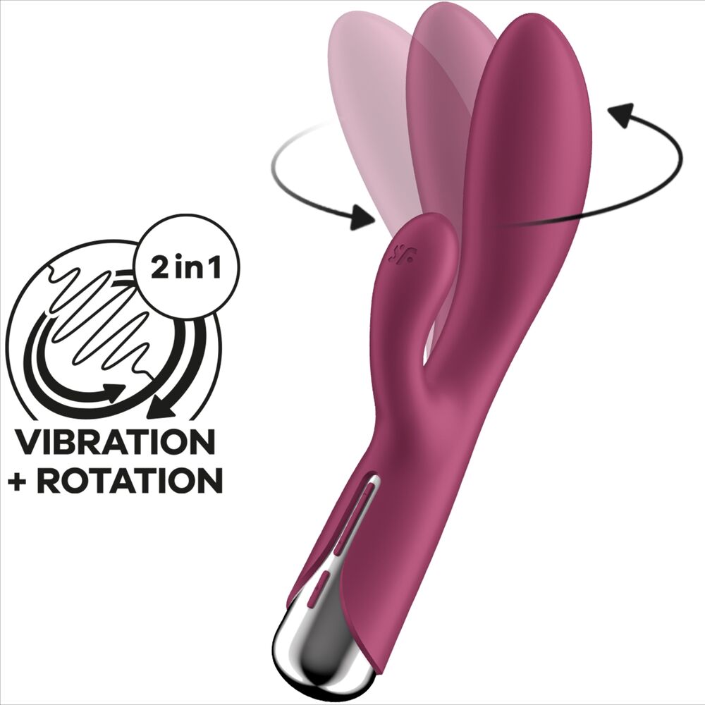 SATISFYER - CONIGLIO GIREVOLE 1 STIMOLAZIONE CLITORIDE E PUNTO G ROSSO
