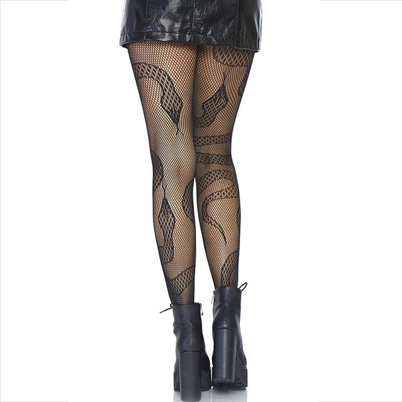 LEG AVENUE - MEDIAS DE RED SERPIENTES NEGRAS