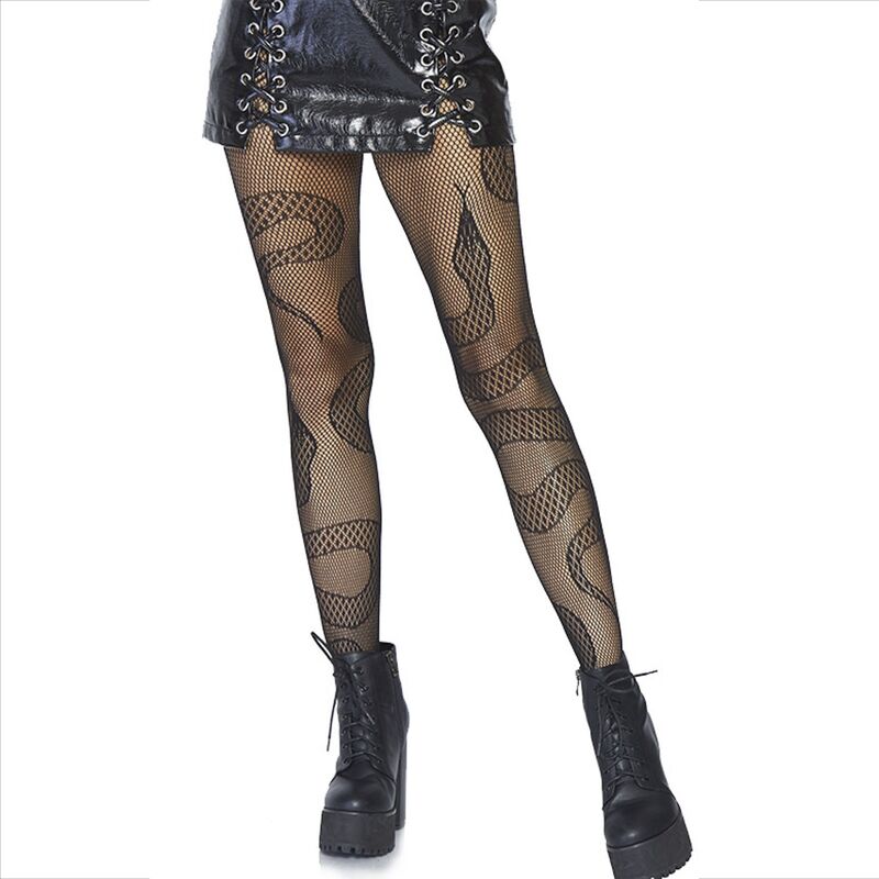 LEG AVENUE - MEDIAS DE RED SERPIENTES NEGRAS