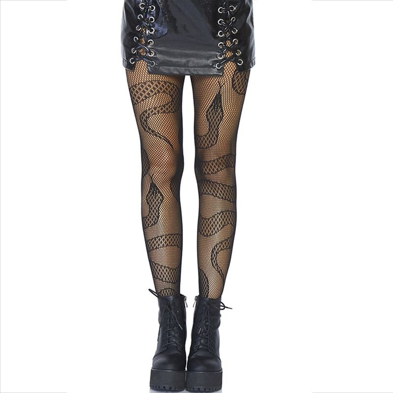 LEG AVENUE - MEDIAS DE RED SERPIENTES NEGRAS