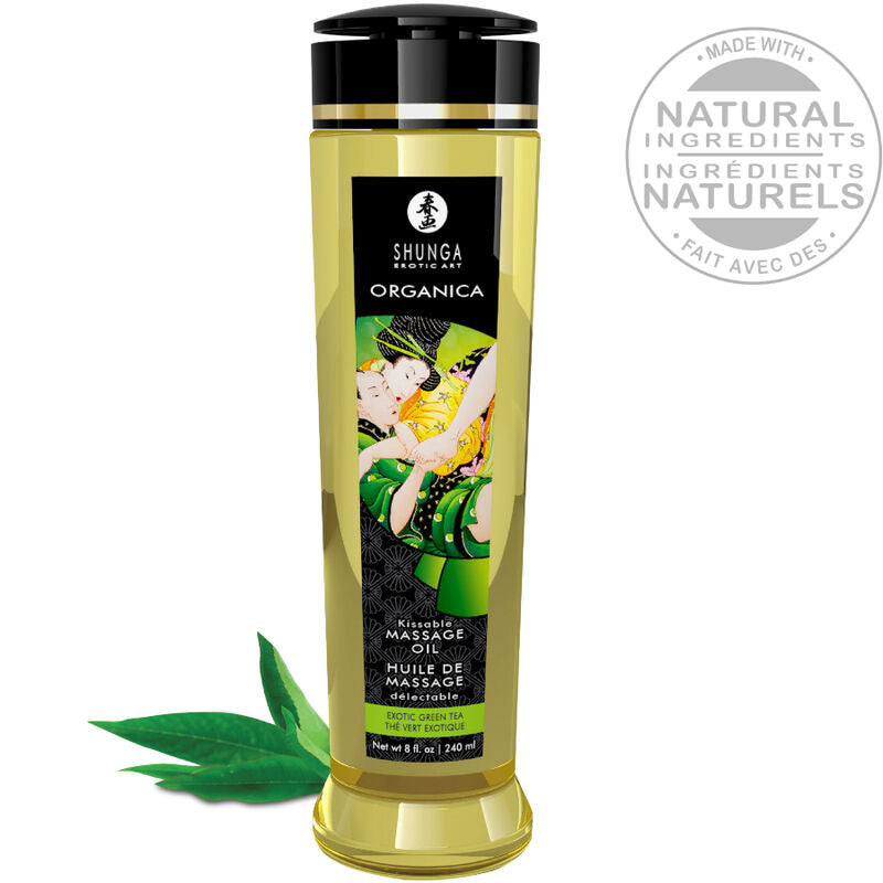 SHUNGA - OLIO DA MASSAGGIO BIOLOGICO AL TÈ VERDE 240 ML