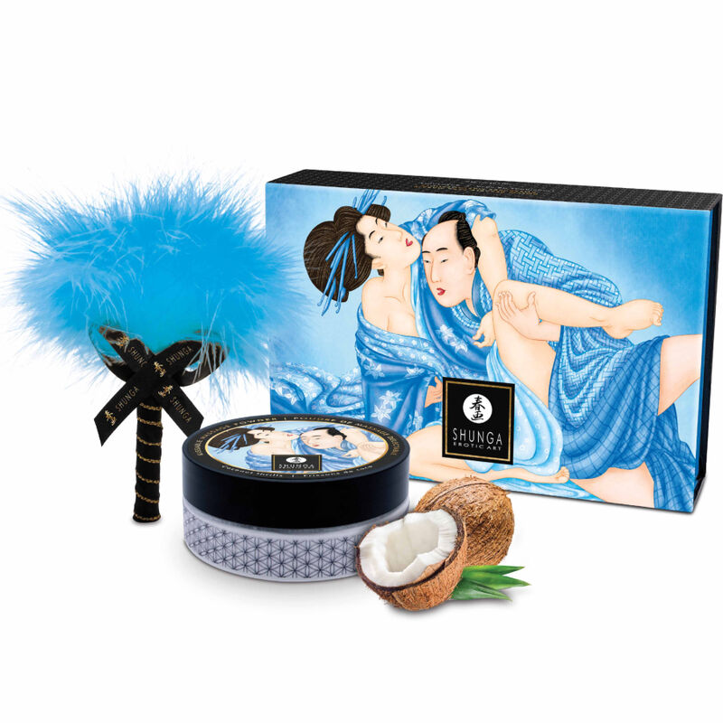 SHUNGA - KIT DI POLVERE DA MASSAGGIO AL COCCO COMMESTIBILI