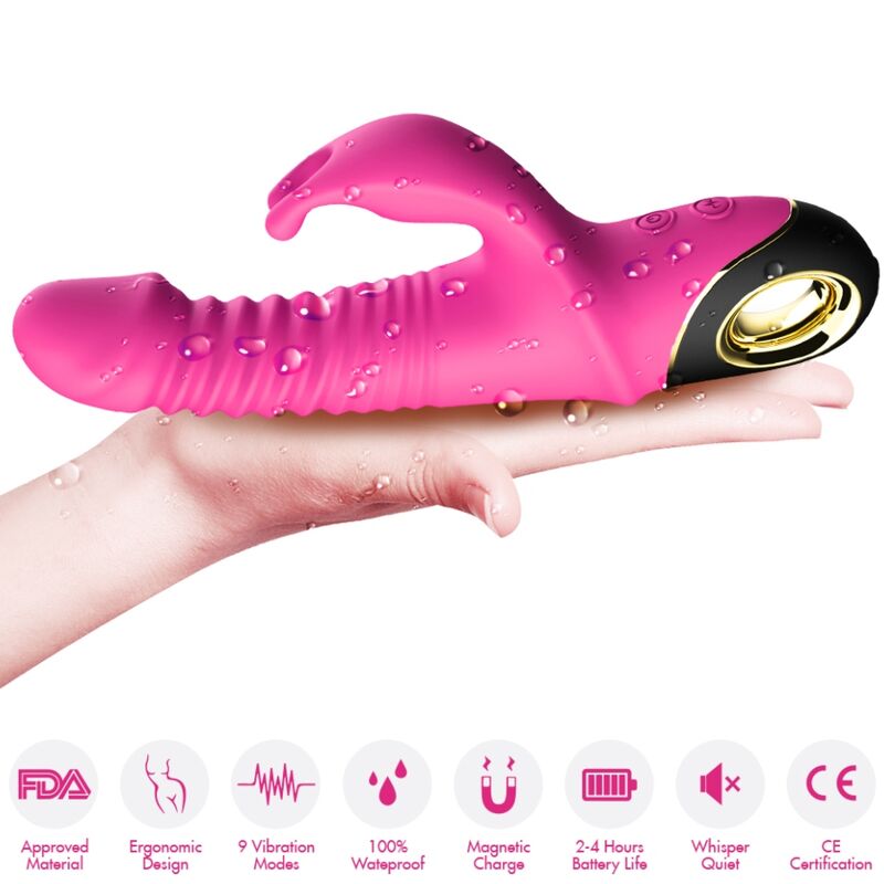ARMONY - ZING DILDO VIBRADOR CONEJO FUCSIA