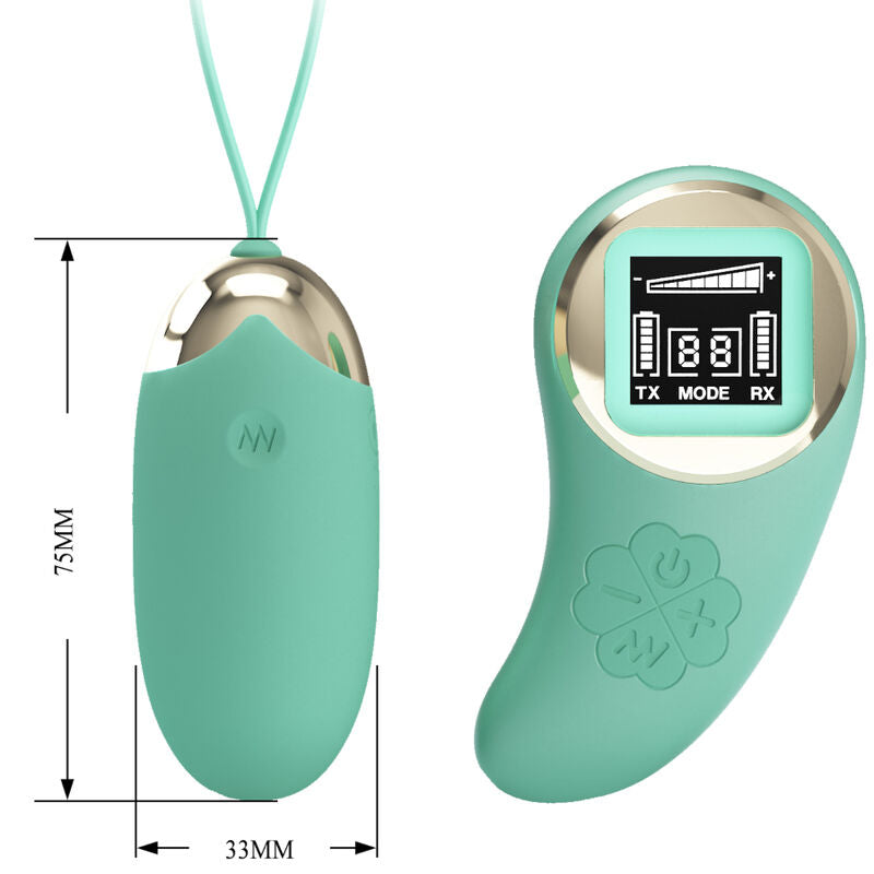 PRETTY LOVE - MINIERA A OVETTO VIBRANTE CON TELECOMANDO VERDE