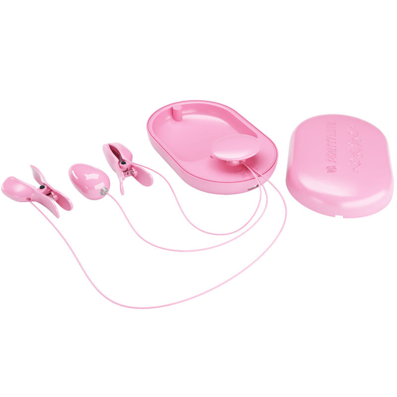 PRETTY LOVE - PINZETTE PER ELETTROSTIMOLAZIONE ROSA CON SCATOLA A SORPRESA