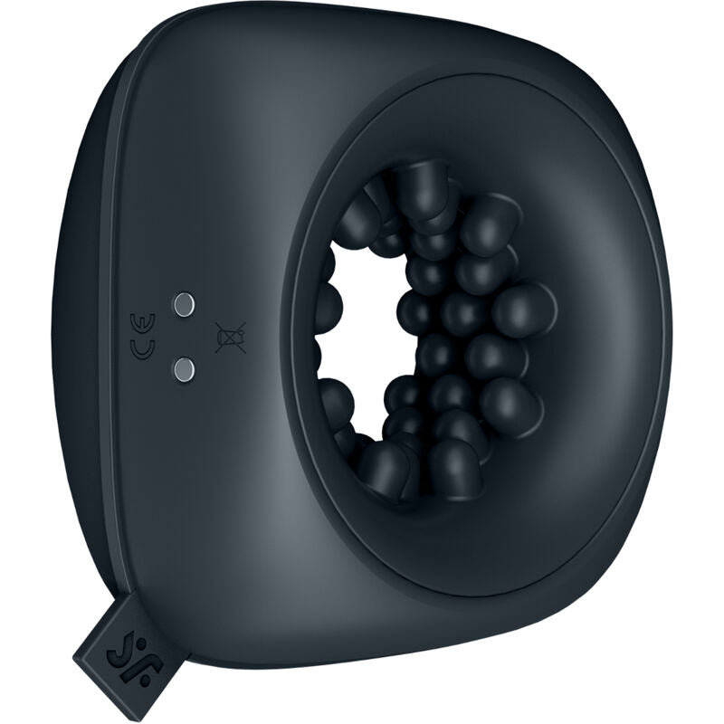 SATISFYER - MASTURBADOR Y VIBRADOR CON ANILLO TROQUELADOR