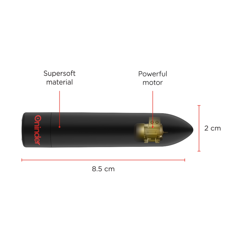 ONINDER - VIBRATORE BERLIN BULLET NERO 9 MODALITÀ 8,5 X 2 CM - APP GRATUITA