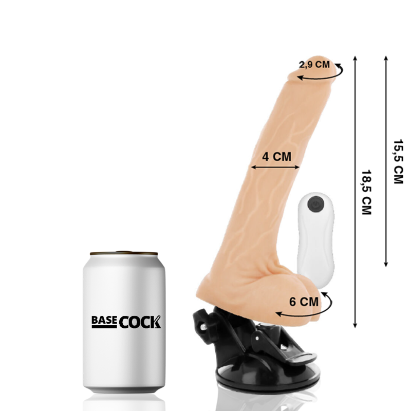 BASECOCK - REALISTICO TELECOMANDO ARTICOLABILE CARNE 18,5 CM -O- 4 CM