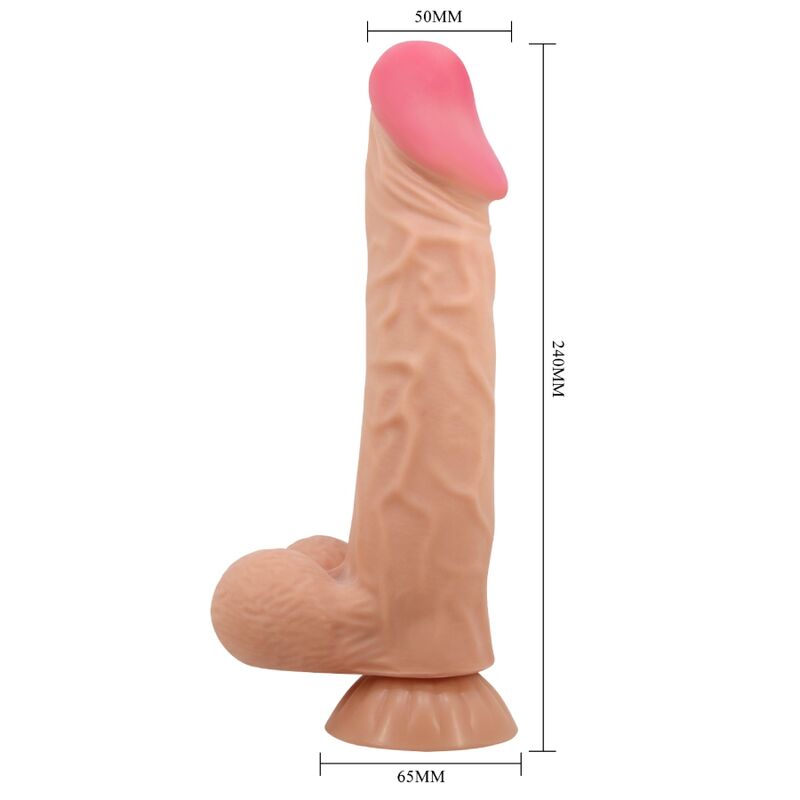 PRETTY LOVE - DILDO REALISTA SERIE PIEL DESLIZANTE CON VENTOSA DESLIZANTE CONTROL REMOTO CARNE 24 CM