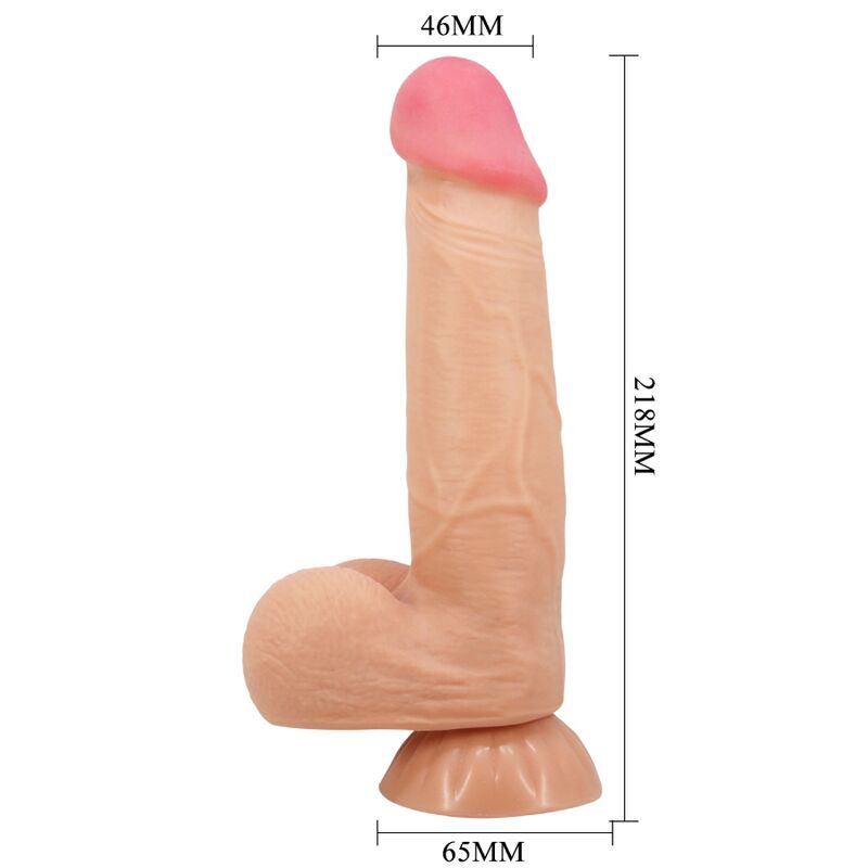 PRETTY LOVE - DILDO REALISTA SERIE PIEL DESLIZANTE CON VENTOSA DESLIZANTE CONTROL REMOTO CARNE 21.8 CM