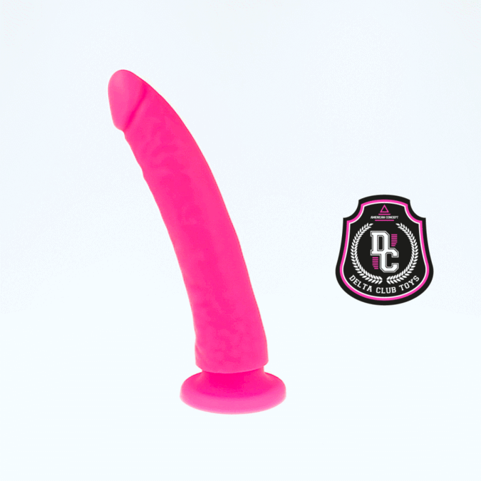 DELTA CLUB - JUGUETES DILDO ROSA SILICONA MÉDICA 17 CM -O- 3 CM