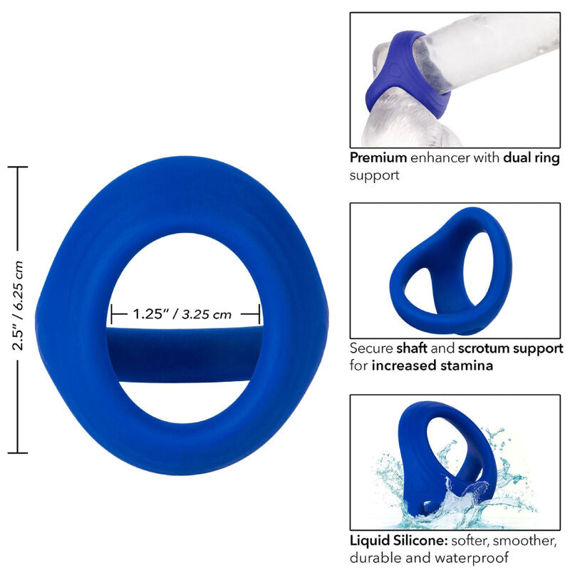 CALEXOTICS - ADMIRAL COCK BALL DOPPIO ANELLO BLU