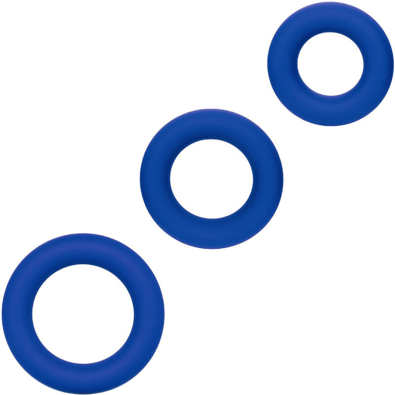CALEXOTICS - SET DI ANELLI PER IL PENE ADMIRAL BLU