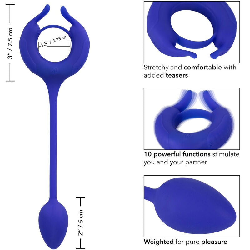 CALEXOTICS - ANELLO PER IL PENE ADMIRAL BLU CON PESI
