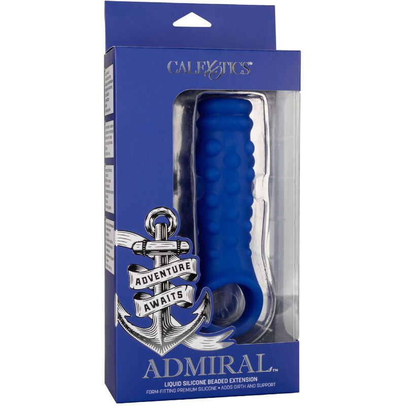 CALEXOTICS - ADMIRAL COPRIPENE CON PERLINE IN SILICONE LIQUIDO BLU