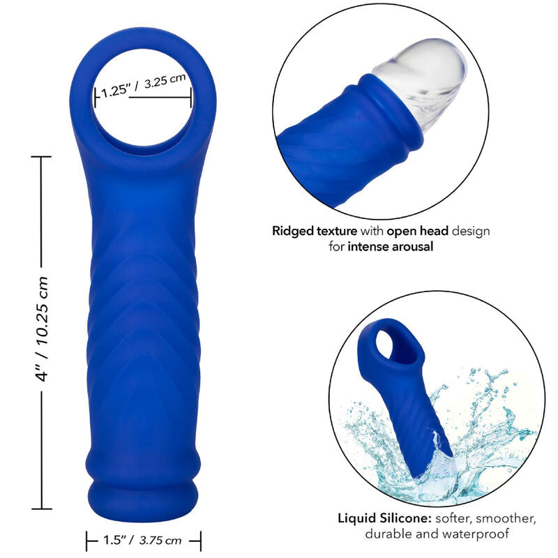 CALEXOTICS - ADMIRAL WAVE PROTEZIONE PER PENE SILICONE LIQUIDO BLU