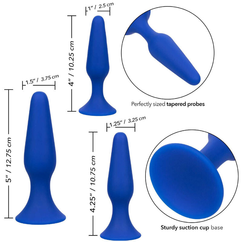 CALEXOTICS - ADMIRAL KIT 3 ANAL PLUG BLU