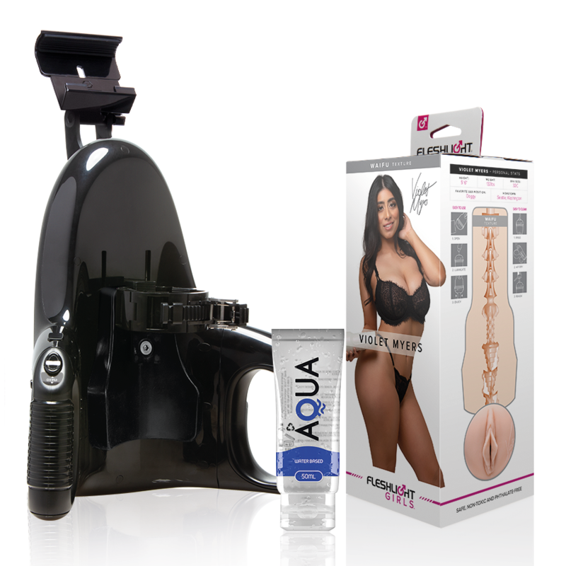 FLESHLIGHT - VIOLET MYERS WAIFU + UNIVERSAL LAUNCH + LUBRIFICANTE AQUA QUALITY 50 ML