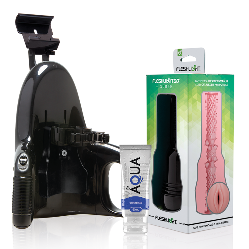 FLESHLIGHT - GO PINK LADY SURGE VAGINA + LANCIO UNIVERSALE + LUBRIFICANTE DI QUALITÀ ACQUA 50 ML