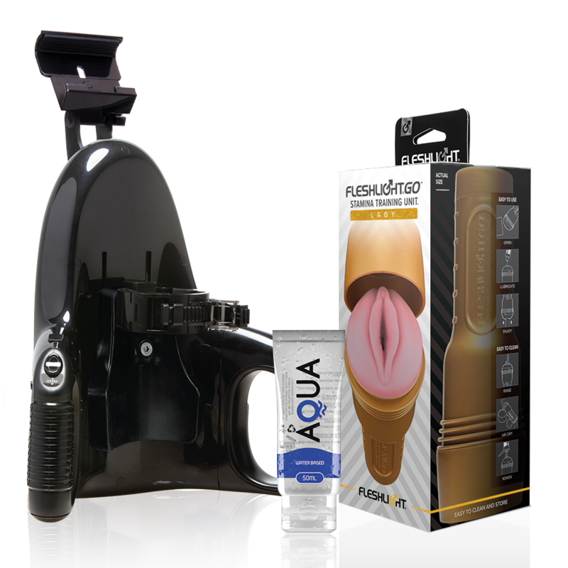 FLESHLIGHT - STAMINA GO TRAINING UNIT LADY + UNIVERSAL LAUNCH + LUBRIFICANTE AQUA QUALITY 50 ML