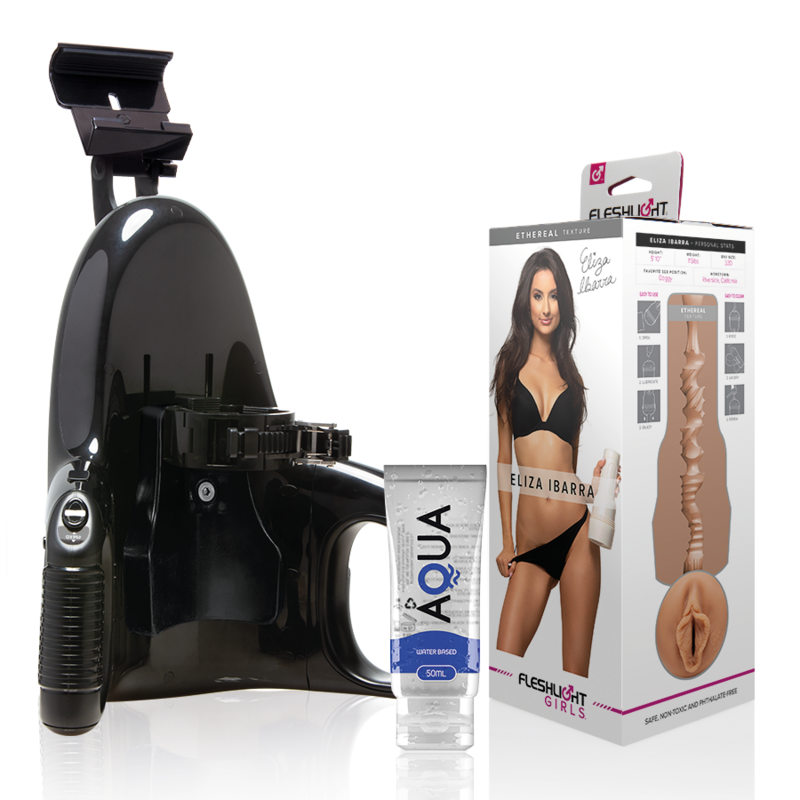 FLESHLIGHT - ELIZA IBARRA VAGINA + UNIVERSAL LAUNCH + LUBRIFICANTE AQUA QUALITY 50 ML