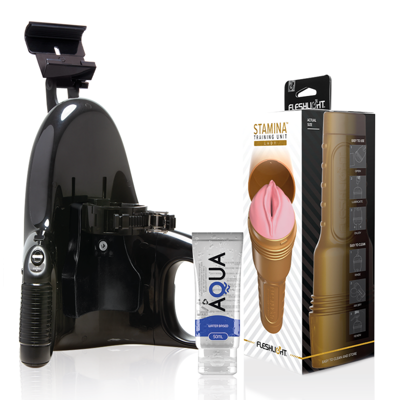 FLESHLIGHT - PINK LADY STAMINA TRAINING UNIT + UNIVERSAL LAUNCH + LUBRIFICANTE AQUA QUALITY 50 ML