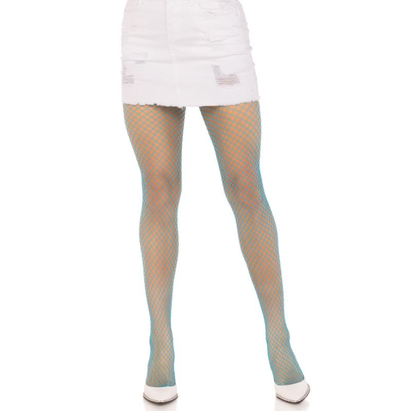 LEG AVENUE - MEDIAS DE RED DE LYCRA AZULES