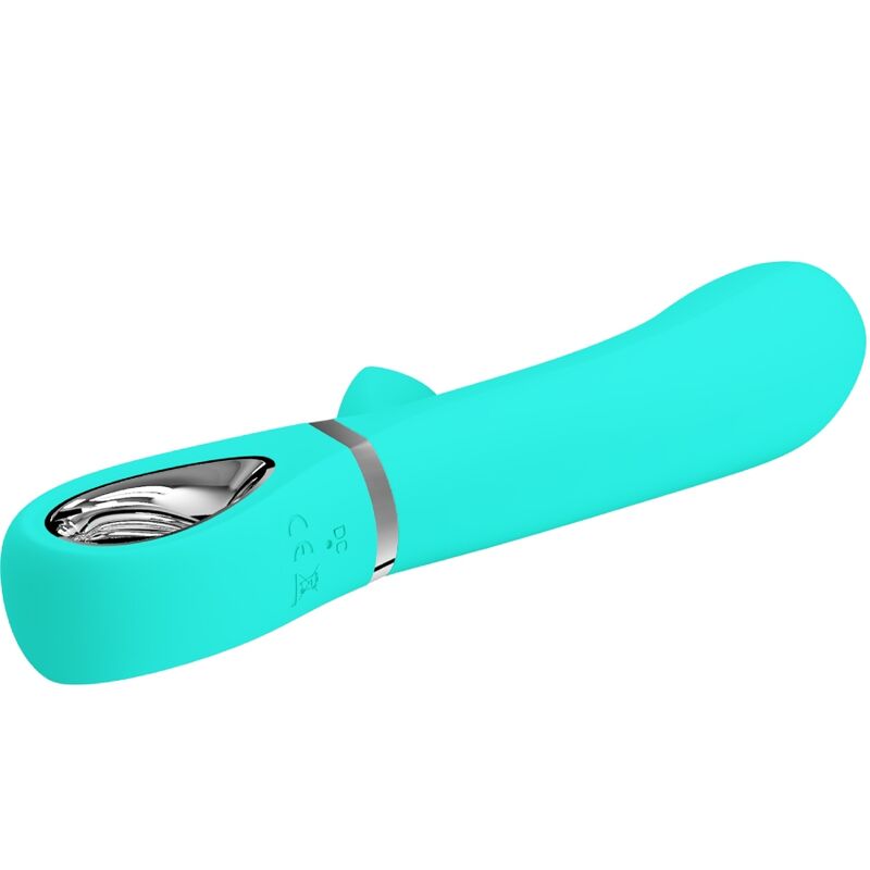 PRETTY LOVE - VIBRATORE MULTIFUNZIONE PUNTO G THOMAS VERDE ACQUA