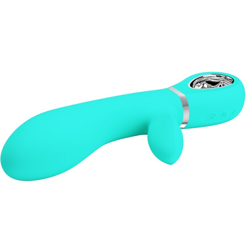 PRETTY LOVE - VIBRATORE MULTIFUNZIONE PUNTO G THOMAS VERDE ACQUA