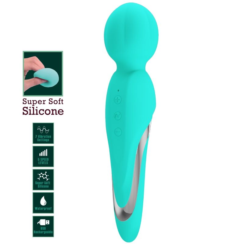 PRETTY LOVE - WALTER VIBRATORE A BACCHETTA VERDE ACQUA
