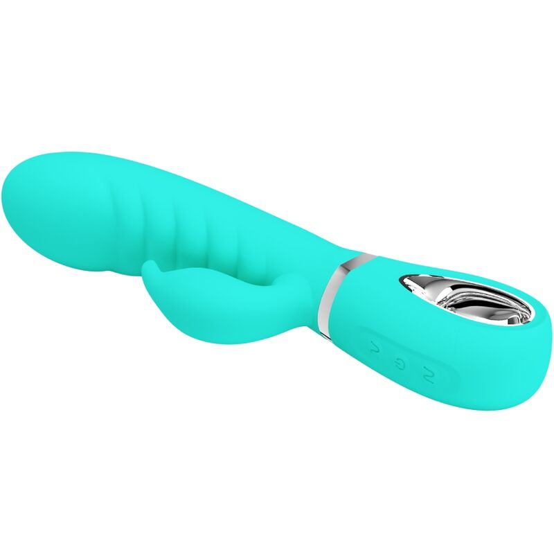 PRETTY LOVE - VIBRATORE MULTIFUNZIONE PUNTO G PRESCOTT VERDE ACQUA