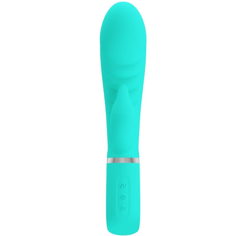 PRETTY LOVE - VIBRATORE MULTIFUNZIONE PUNTO G PRESCOTT VERDE ACQUA
