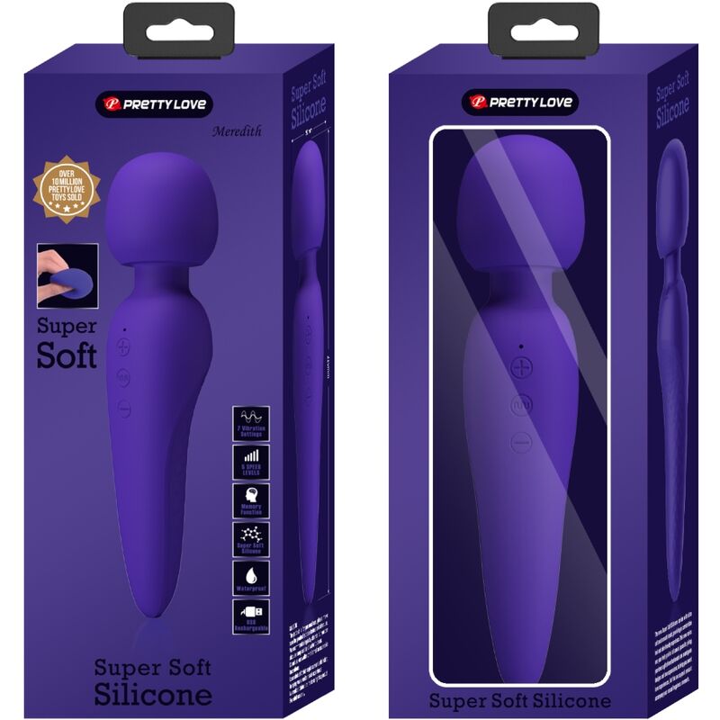 PRETTY LOVE - MASSAGGIATORE MEREDITH 12 MODALITÀ DI VIBRAZIONE VIOLA