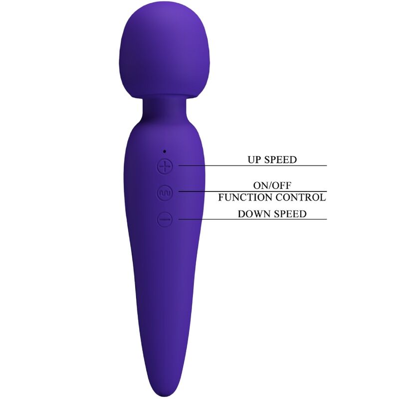 PRETTY LOVE - MASSAGGIATORE MEREDITH 12 MODALITÀ DI VIBRAZIONE VIOLA