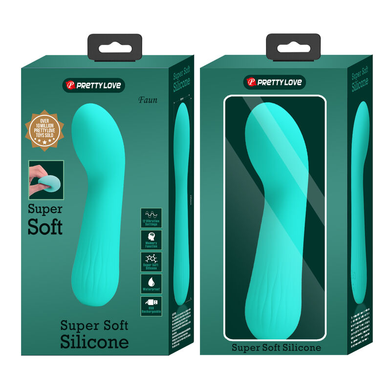 PRETTY LOVE - VIBRADOR RECARGABLE FAUN VERDE AGUA