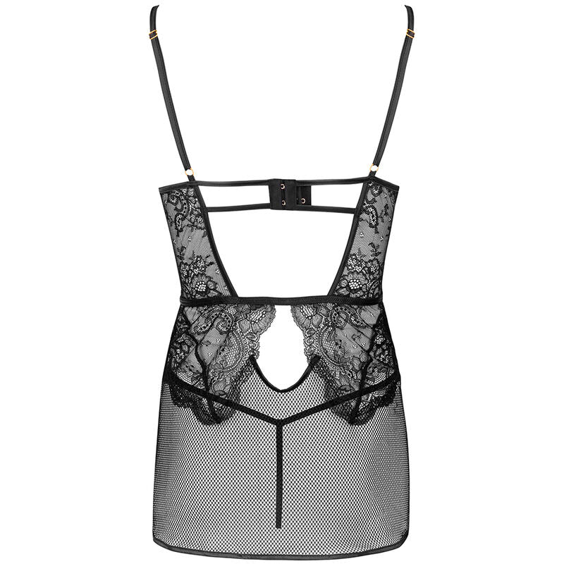 LIVCO CORSETTI FASHION - BARIRIN LC 90633 CAMISA + BRAGUITA NEGRA L/XL