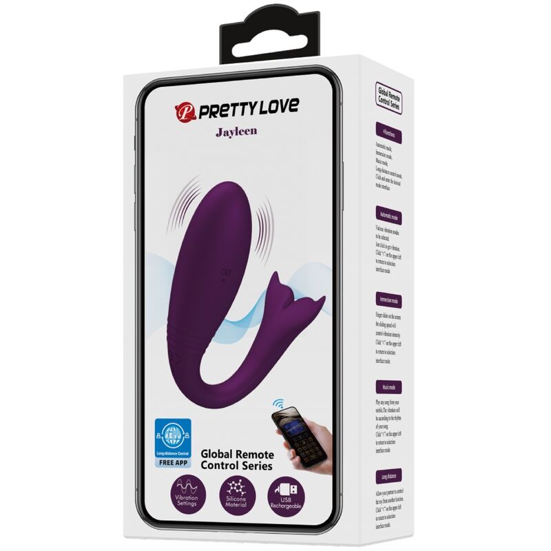 PRETTY LOVE - VIBRATORE JAYLEEN CON APP E TELECOMANDO VIOLA