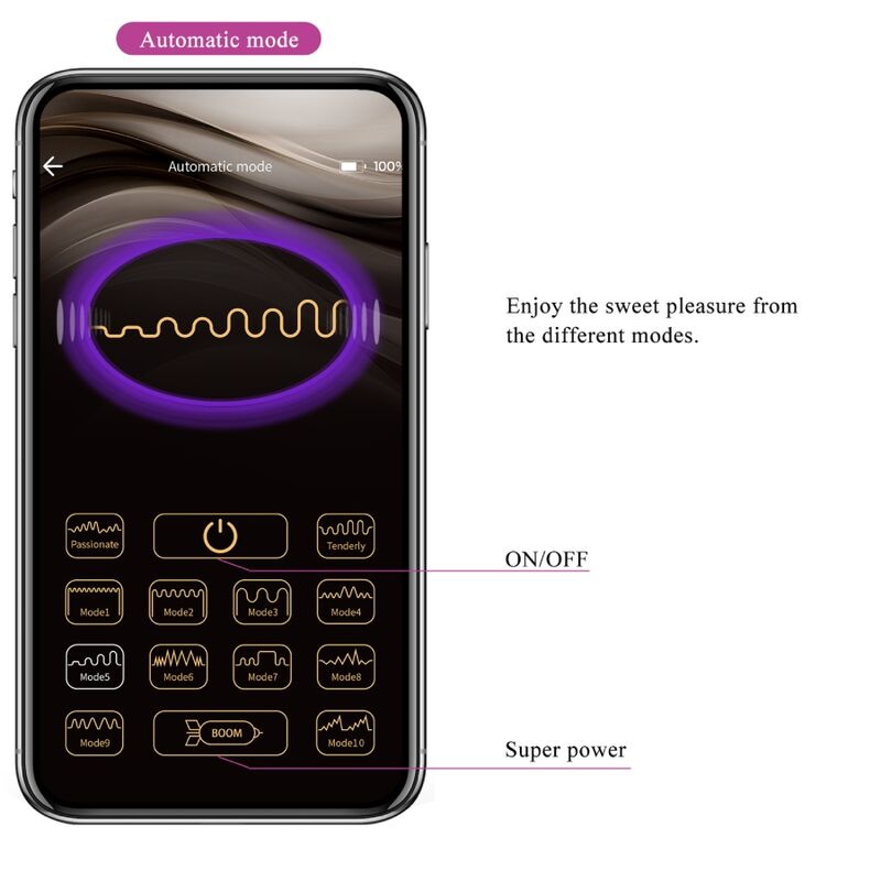 PRETTY LOVE - VIBRATORE JAYLEEN CON APP E TELECOMANDO VIOLA