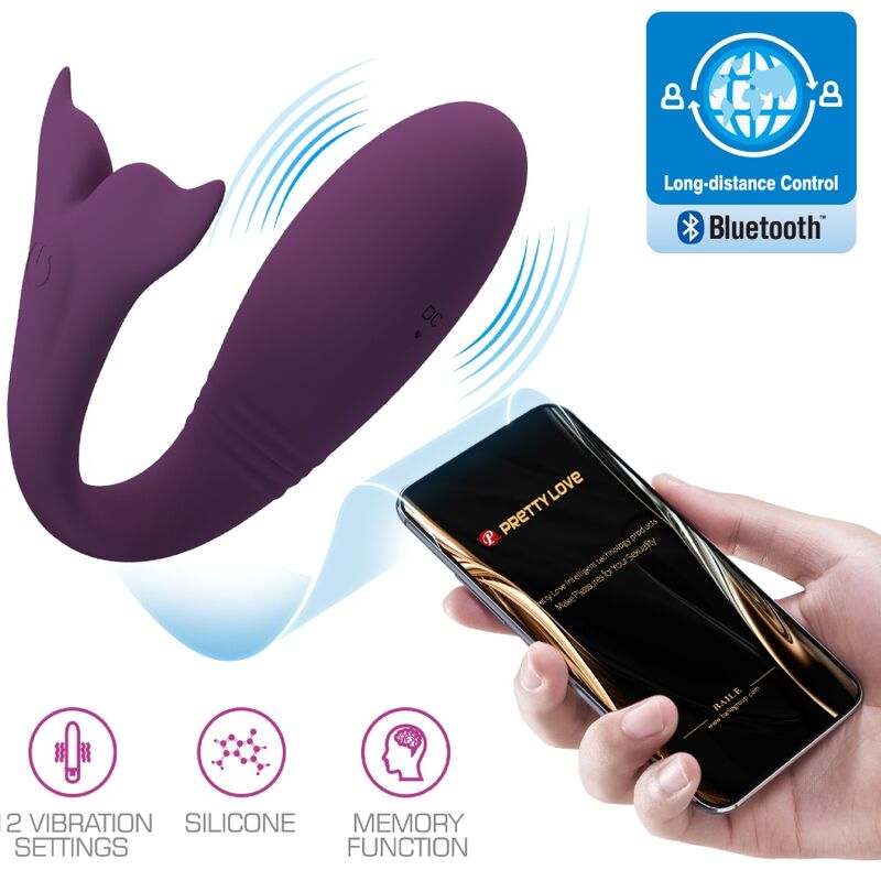 PRETTY LOVE - VIBRATORE JAYLEEN CON APP E TELECOMANDO VIOLA