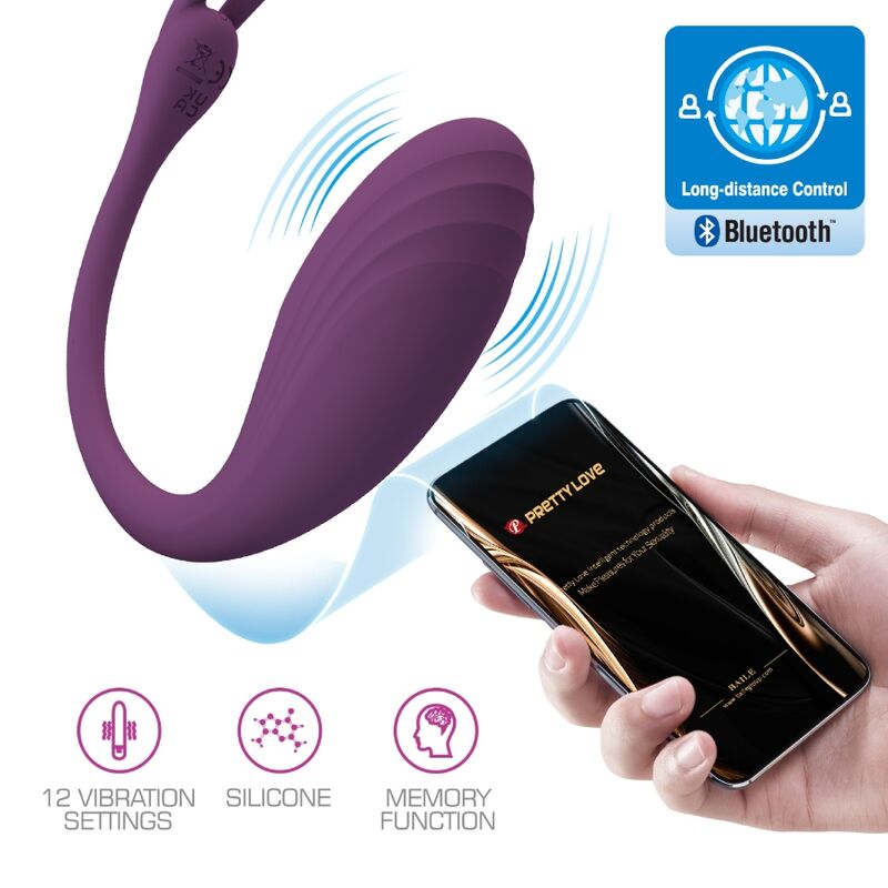 PRETTY LOVE - VIBRATORE CATALINA CON APP E TELECOMANDO VIOLA