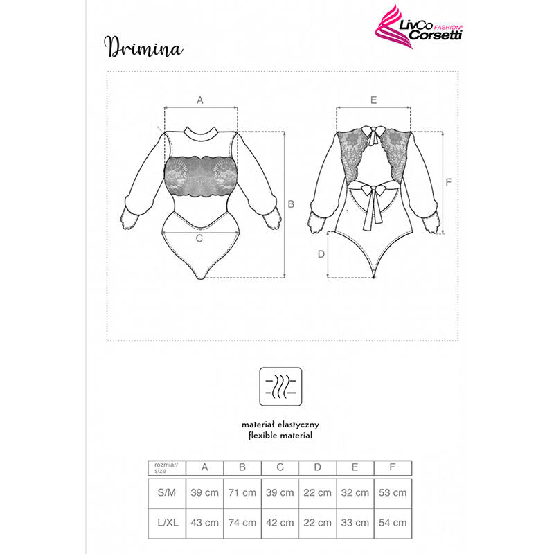 LIVCO CORSETTI FASHION - DRIMINA LC90690 BODY NANVY AZUL L/XL