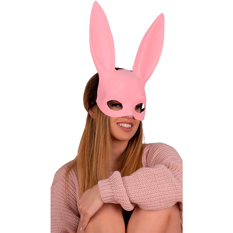 LIVCO CORSETTI FASHION - KOHU RABBIT PINK MJ009 MASK TAGLIA UNICA