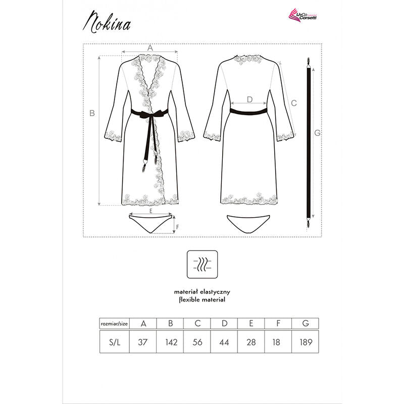 LIVCO CORSETTI FASHION - NOKINA LC XG055 BATA + BRAGUITA NEGRA TALLA ÚNICA