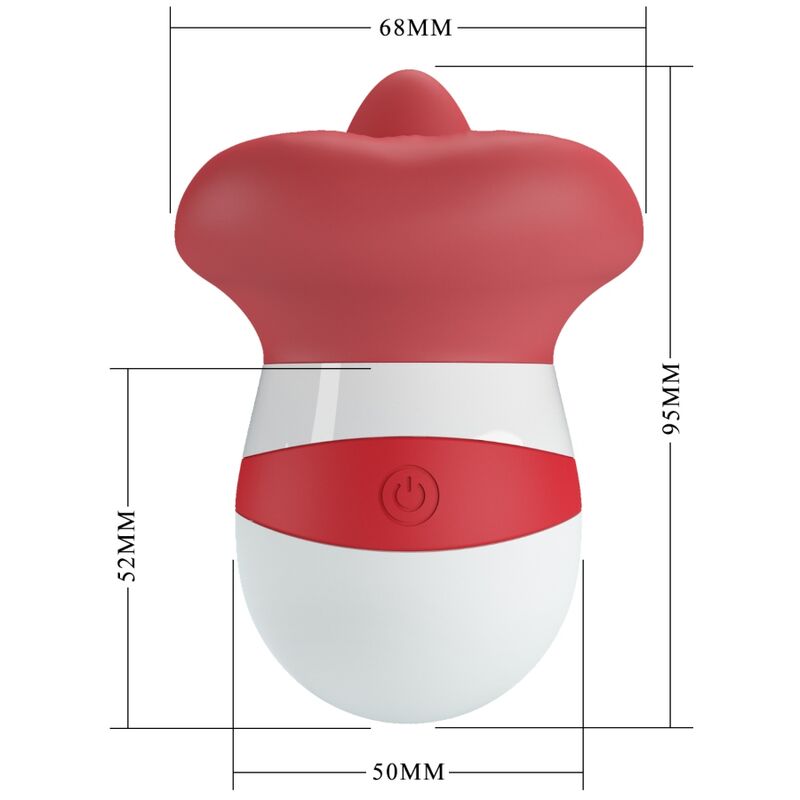 PRETTY LOVE - STIMOLATORE PER LA LINGUA MINA ROSSO CHIARO