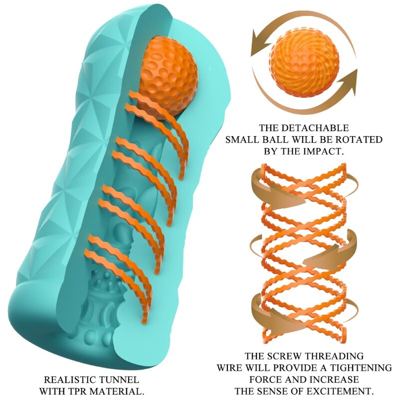 PRETTY LOVE - VICTORIA CASPAR MASTURBATORE VERDE ACQUA