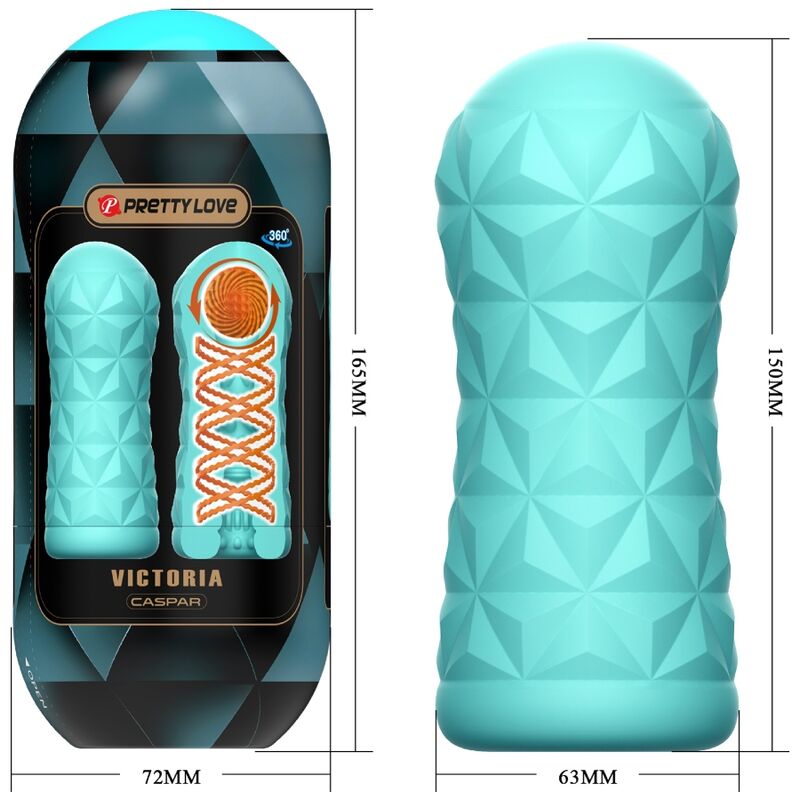 PRETTY LOVE - VICTORIA CASPAR MASTURBATORE VERDE ACQUA