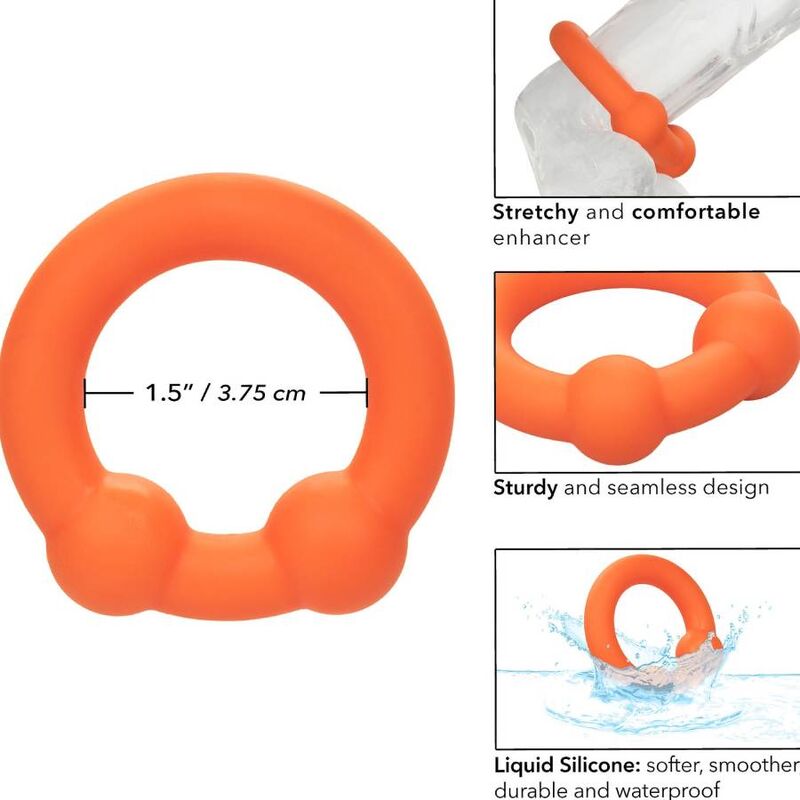 CALEXOTICS - ALPHA DUAL BALL RING ARANCIONE