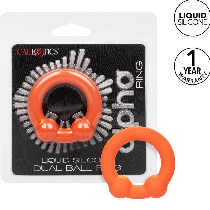 CALEXOTICS - ALPHA DUAL BALL RING ARANCIONE