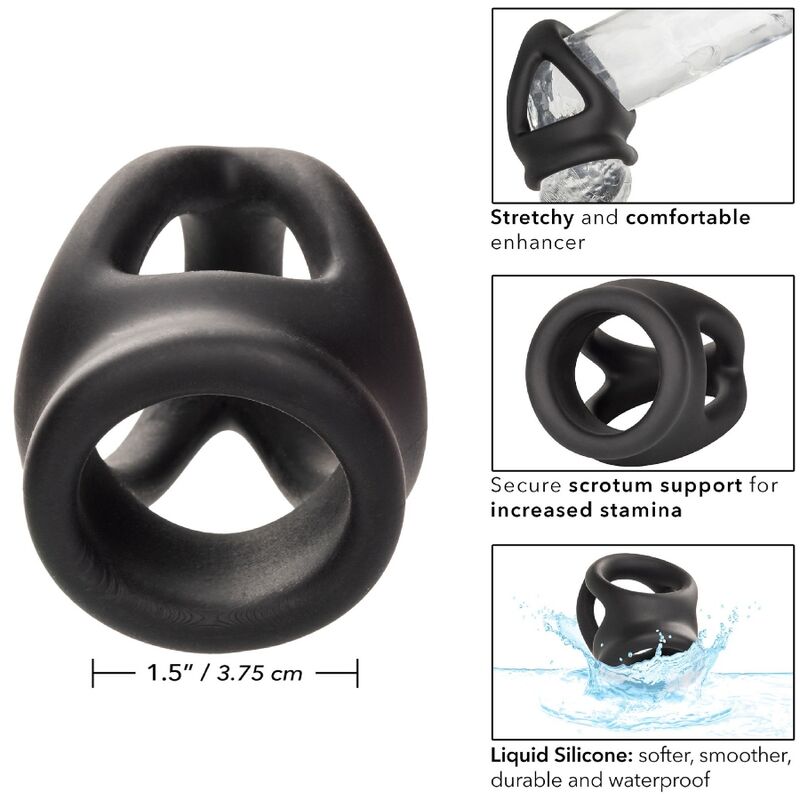 CALEXOTICS - ANELLO ALPHA DUAL CAGE NERO