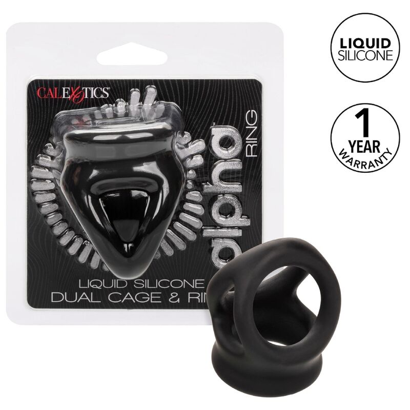 CALEXOTICS - ANELLO ALPHA DUAL CAGE NERO